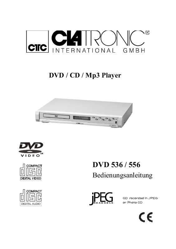 Guide utilisation  CLATRONIC DVD 556  de la marque CLATRONIC