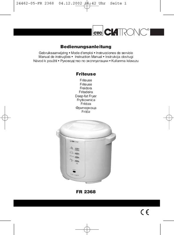 Guide utilisation  CLATRONIC FR 2368  de la marque CLATRONIC