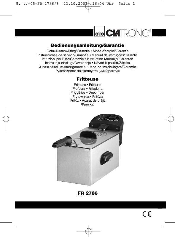 Guide utilisation  CLATRONIC FR 2786  de la marque CLATRONIC