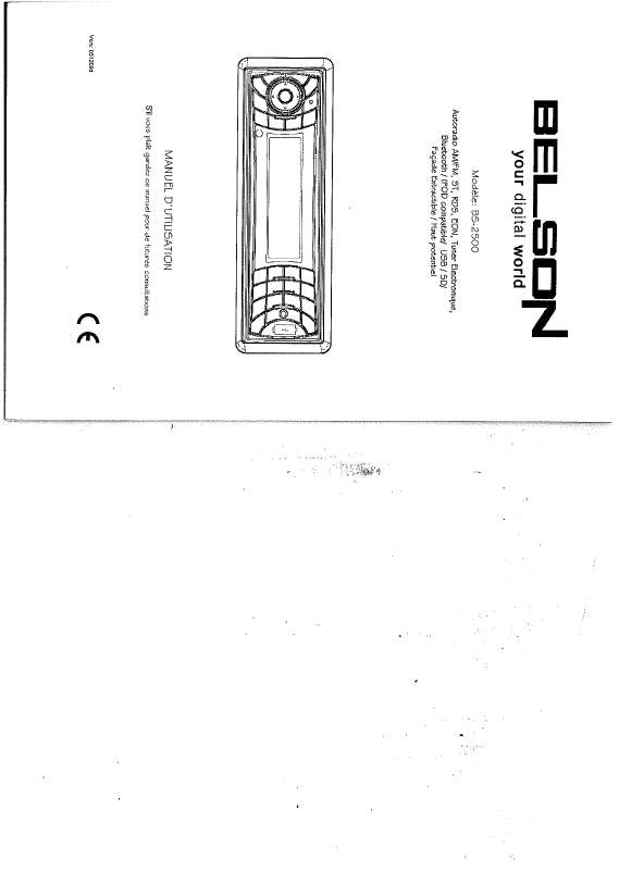 Guide utilisation BELSON BS-2500  de la marque BELSON
