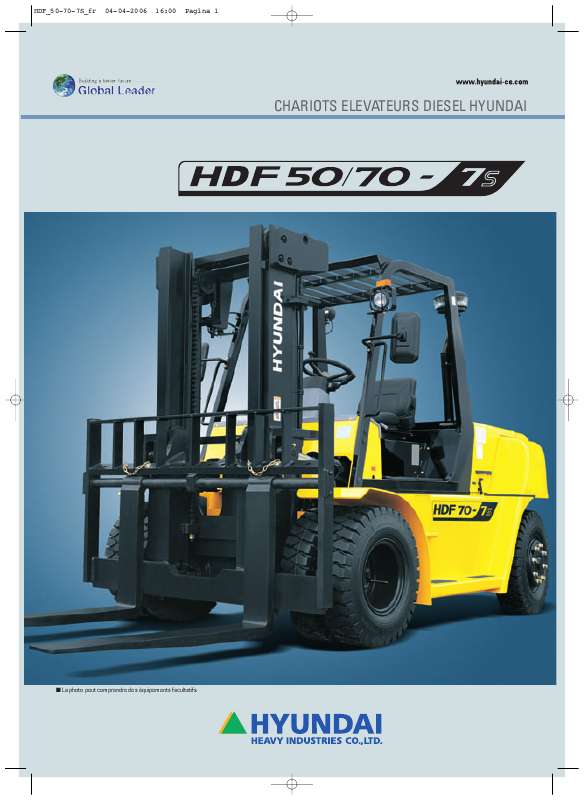 Guide utilisation HYUNDAI HDF50-7S  de la marque HYUNDAI