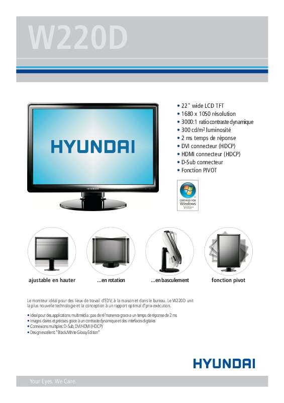 Guide utilisation HYUNDAI W220D  de la marque HYUNDAI