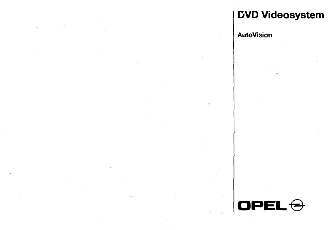 Guide utilisation OPEL DVD VIDEO SYSTEM U 56  de la marque OPEL