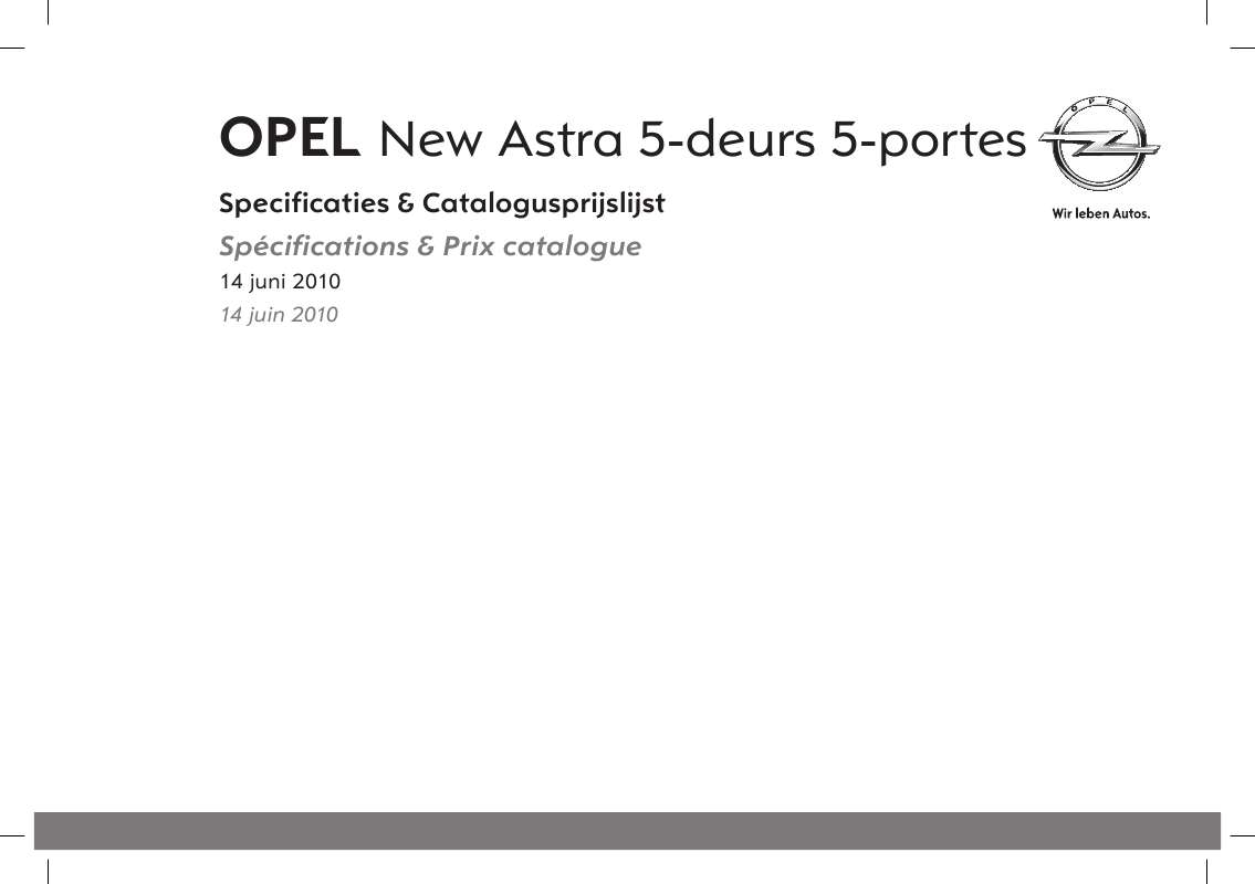 Guide utilisation OPEL ASTRA 5 PORTES  de la marque OPEL