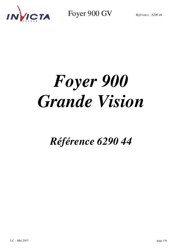 Guide utilisation INVICTA FOYER 900 GRANDE VISION LATERAL  de la marque INVICTA