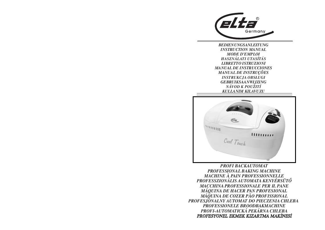 Guide utilisation ELTA BA 123 de la marque ELTA