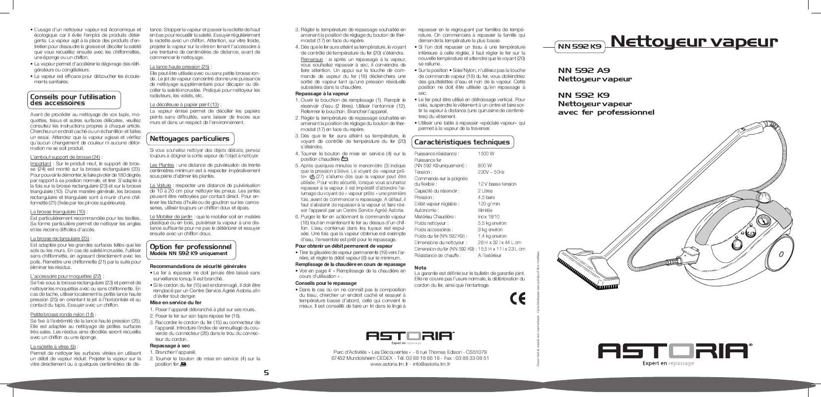 Guide utilisation ASTORIA NN 592 A9  de la marque ASTORIA