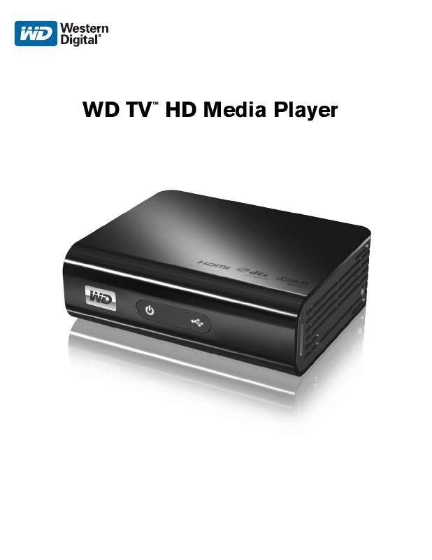Guide utilisation  WESTERN DIGITAL TV HD MEDIA PLAYER  de la marque WESTERN DIGITAL