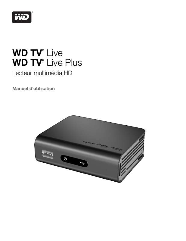 Guide utilisation  WESTERN DIGITAL TV LIVE PLUS  de la marque WESTERN DIGITAL