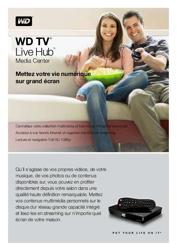 Guide utilisation WESTERN DIGITAL WD TV LIVE HUB  de la marque WESTERN DIGITAL