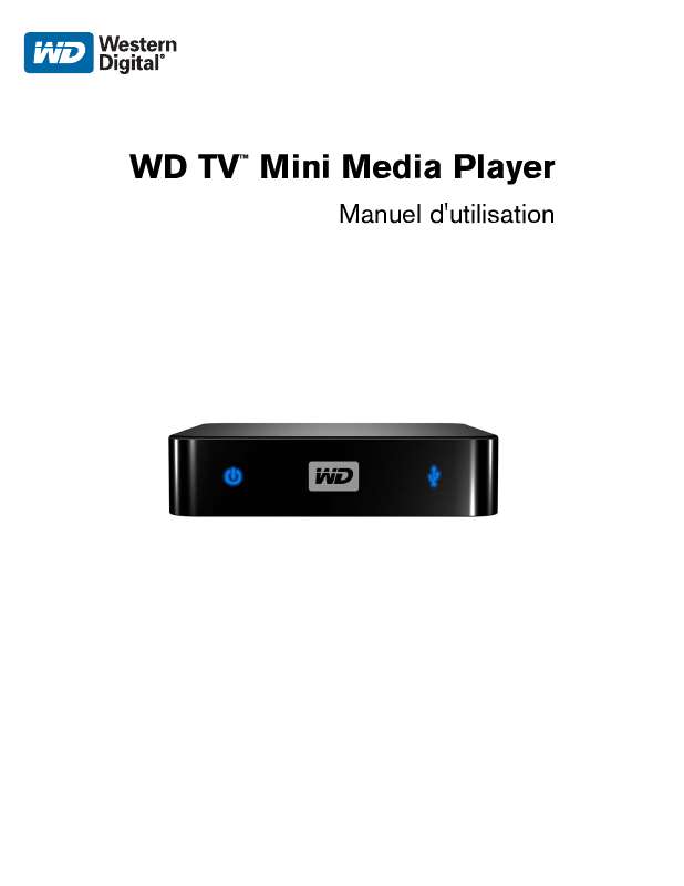 Guide utilisation WESTERN DIGITAL WD TV MINI MEDIA PLAYER  de la marque WESTERN DIGITAL