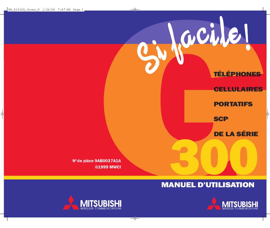 Guide utilisation MITSUBISHI G310  de la marque MITSUBISHI