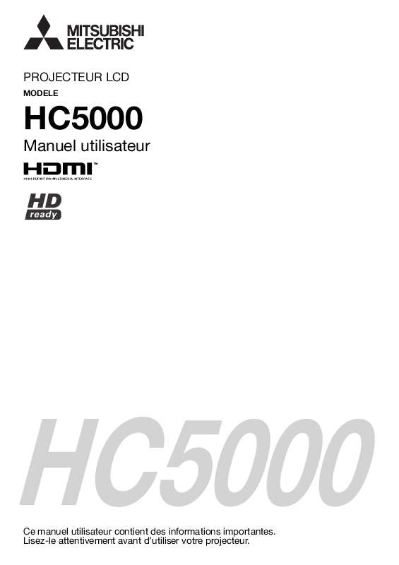 Guide utilisation MITSUBISHI HC5000  de la marque MITSUBISHI