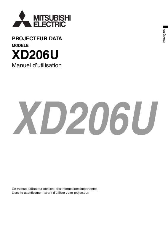 Guide utilisation MITSUBISHI XD206  de la marque MITSUBISHI