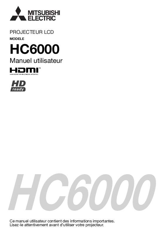 Guide utilisation MITSUBISHI HC6000  de la marque MITSUBISHI