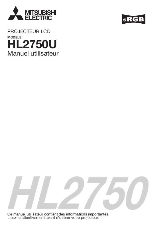 Guide utilisation MITSUBISHI HL2750U  de la marque MITSUBISHI