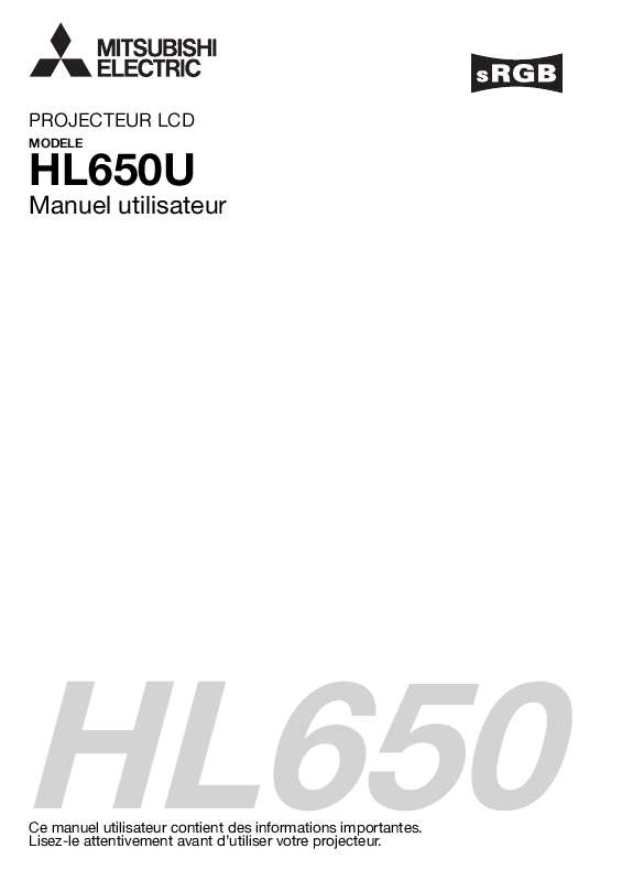Guide utilisation MITSUBISHI HL650U  de la marque MITSUBISHI