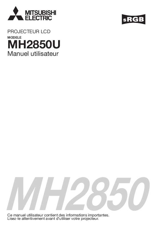 Guide utilisation MITSUBISHI MH2850U  de la marque MITSUBISHI