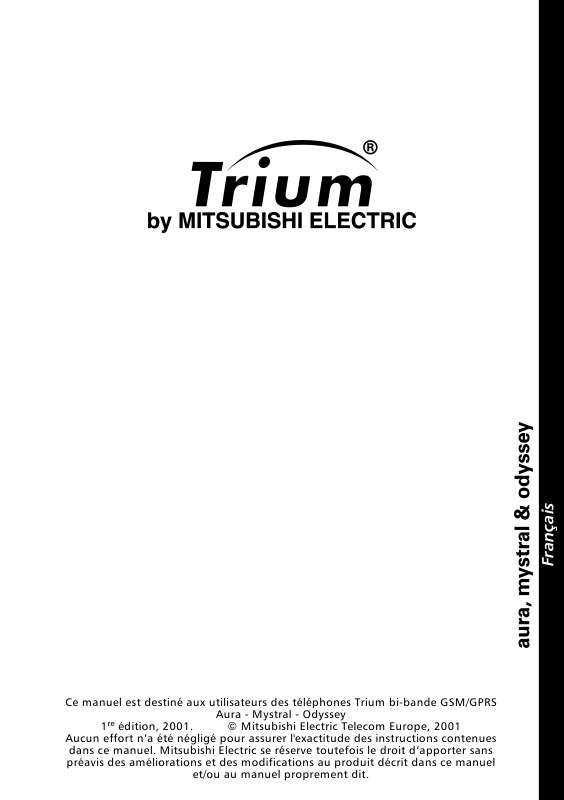 Guide utilisation MITSUBISHI TRIUM MYSTRAL  de la marque MITSUBISHI