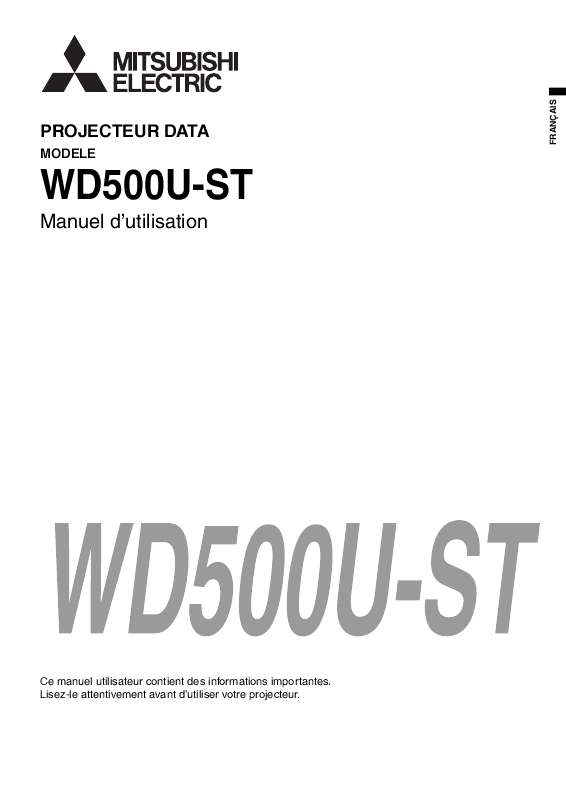 Guide utilisation MITSUBISHI WD500U-ST  de la marque MITSUBISHI