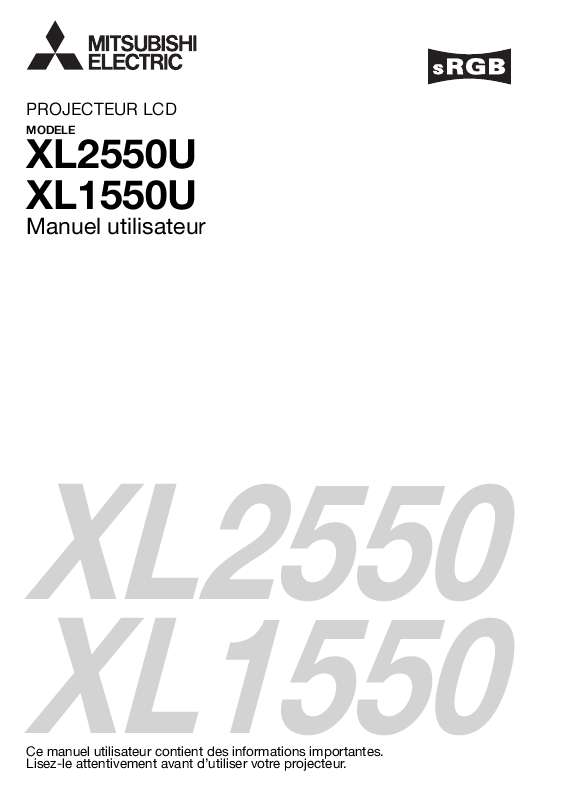 Guide utilisation MITSUBISHI XL1550U  de la marque MITSUBISHI