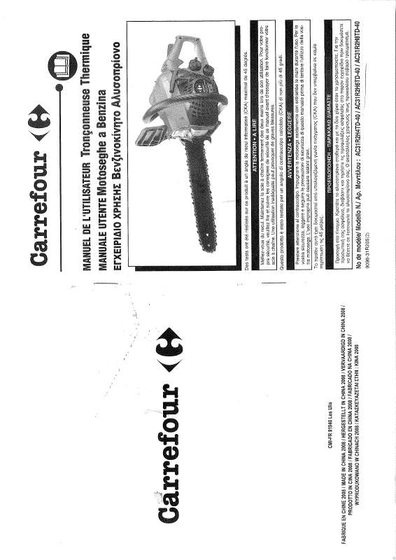 Guide utilisation CARREFOUR AC31R2H4TD-40  de la marque CARREFOUR