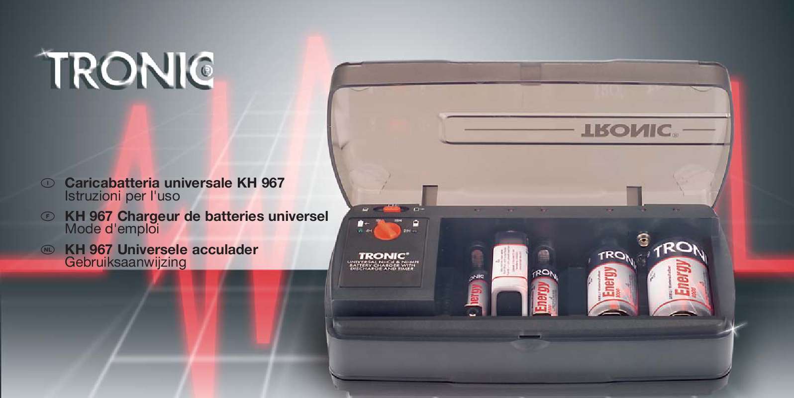 Guide utilisation  TRONIC KH 967 UNIVERSAL BATTERY CHARGER WITH TIMER FUNCTION  de la marque TRONIC