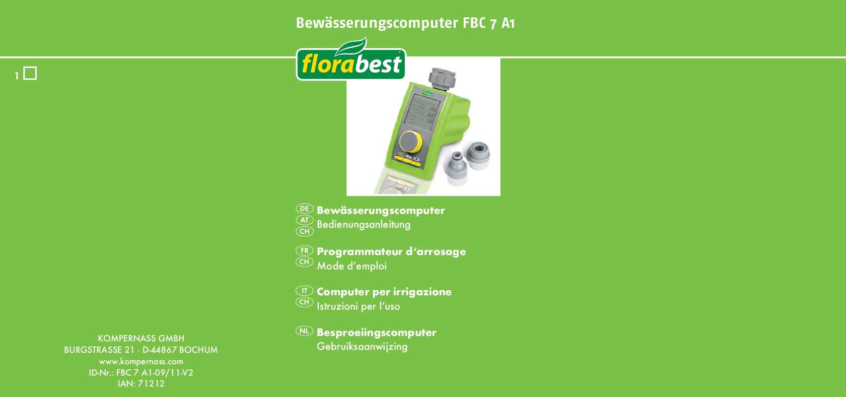 Guide utilisation FLORABEST FBC 7 A1  de la marque FLORABEST