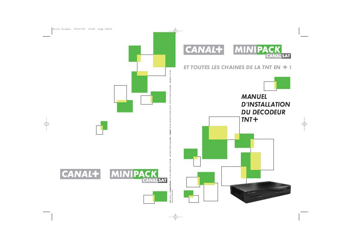 Guide utilisation CANALSAT DECODEUR TNT+ DE TYPE 3  de la marque CANALSAT