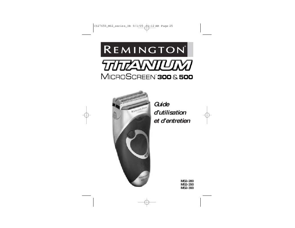 Guide utilisation  REMINGTON MS2-280  de la marque REMINGTON