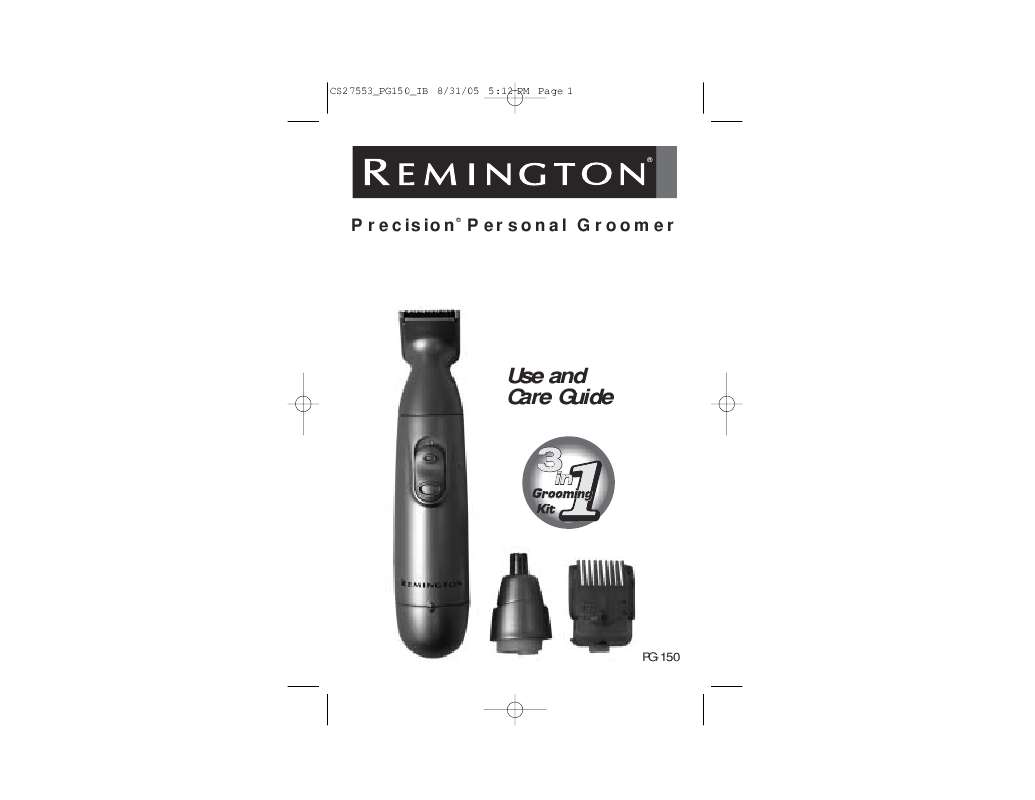Guide utilisation  REMINGTON PG-150  de la marque REMINGTON