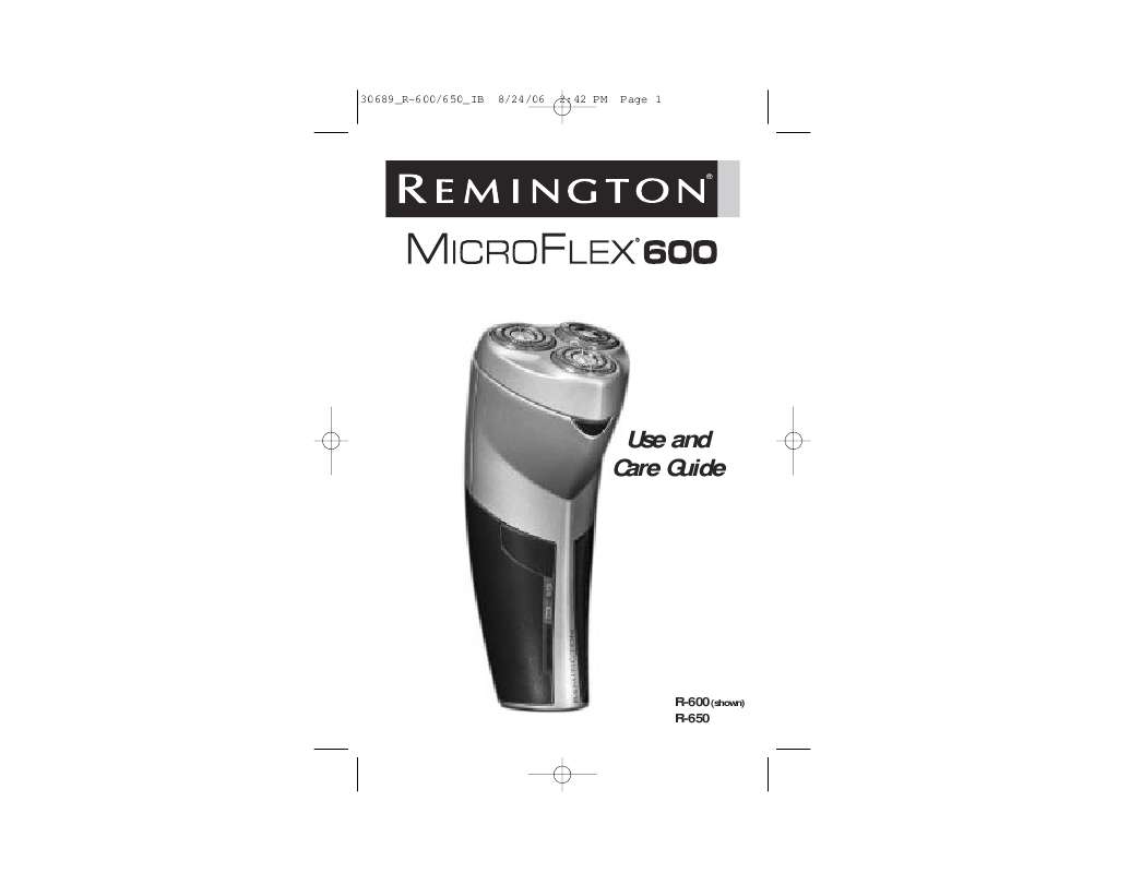 Guide utilisation  REMINGTON R-600  de la marque REMINGTON