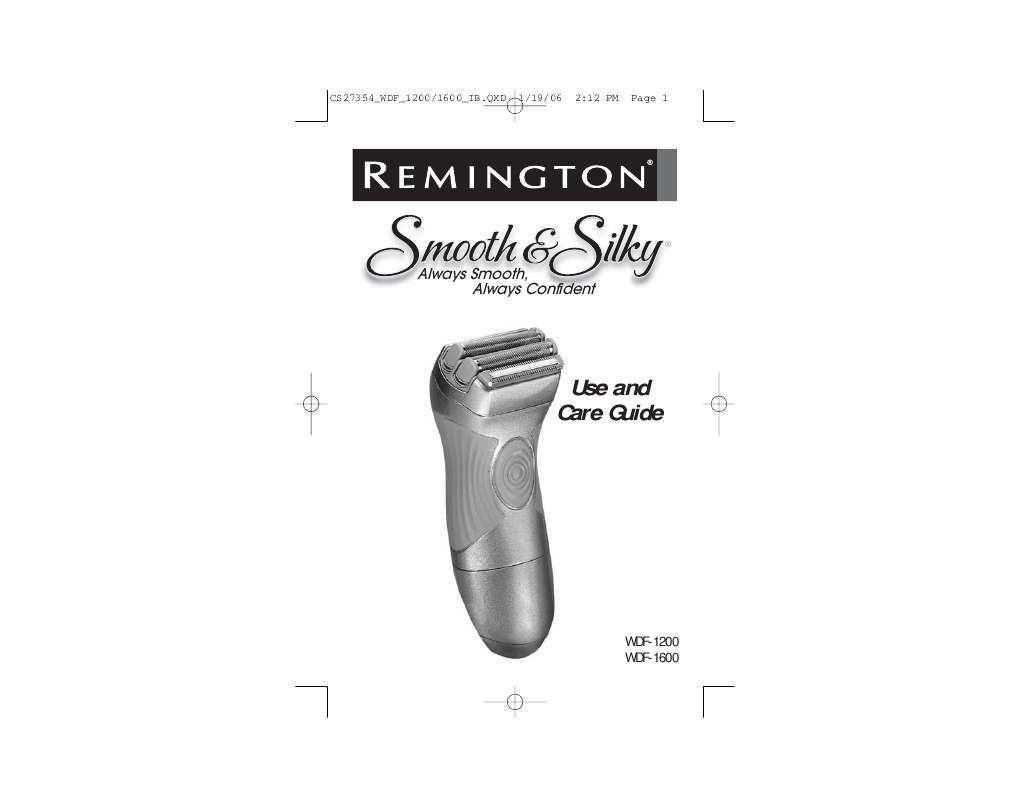 Guide utilisation  REMINGTON WDF-1200  de la marque REMINGTON