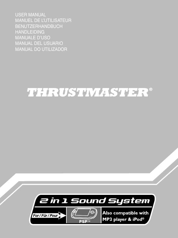 Guide utilisation THRUSTMASTER 2IN1 SOUND SYSTEM  de la marque THRUSTMASTER