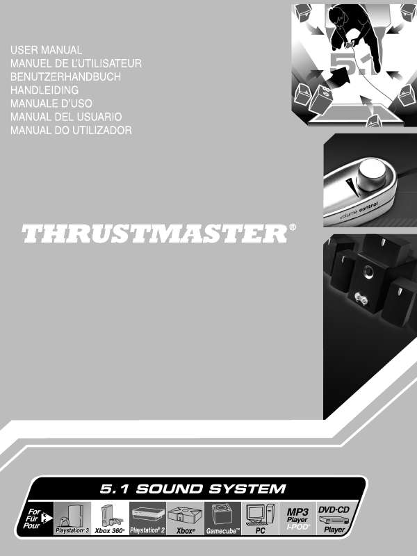 Guide utilisation THRUSTMASTER 5.1 SOUND SYSTEM  de la marque THRUSTMASTER