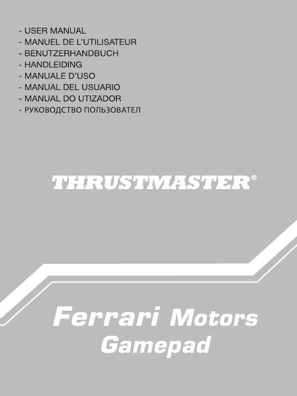 Guide utilisation THRUSTMASTER FERRARI MOTORS GAMEPAD F430 CHALLENGE  de la marque THRUSTMASTER