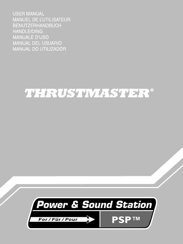 Guide utilisation THRUSTMASTER POWER AND SOUND STATION  de la marque THRUSTMASTER