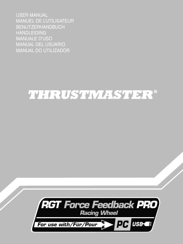Guide utilisation THRUSTMASTER RALLY GT PRO FORCE FEEDBACK  de la marque THRUSTMASTER