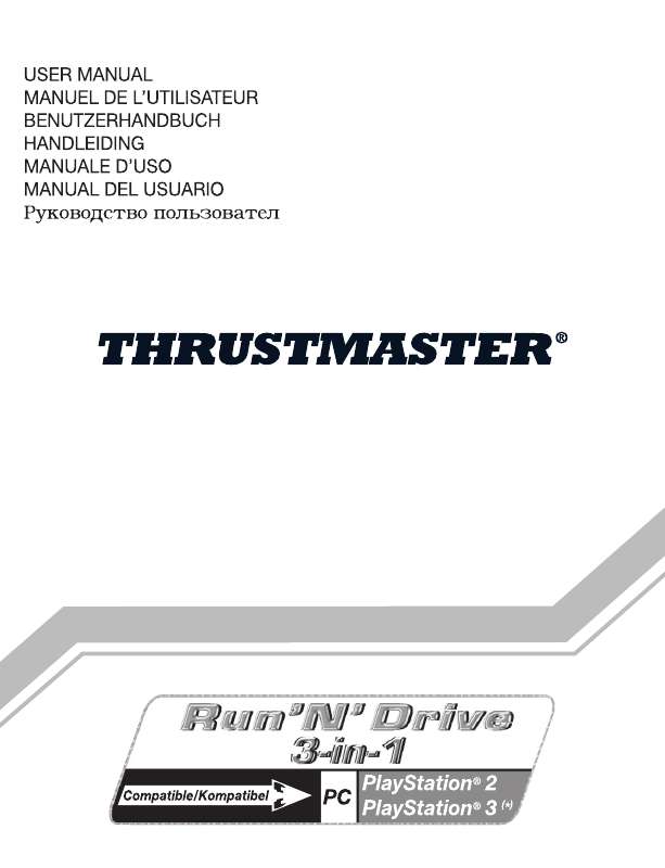 Guide utilisation THRUSTMASTER RUN'N' DRIVE 3-IN-1  de la marque THRUSTMASTER