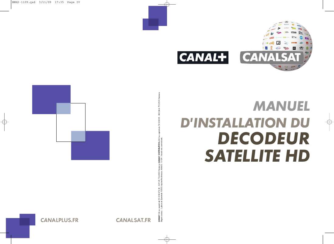 Guide utilisation  CANAL PLUS DECODEUR MEDIASAT MAX HD  de la marque CANAL PLUS