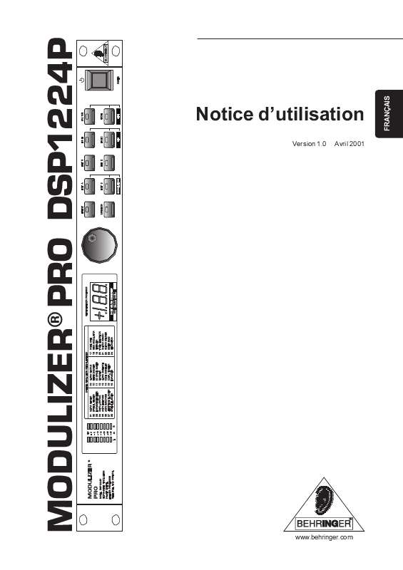 Guide utilisation BEHRINGER DSP1224P  de la marque BEHRINGER
