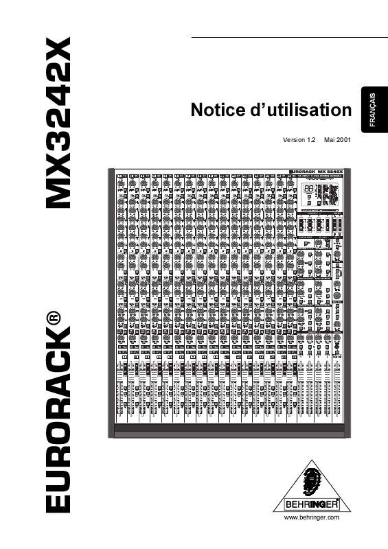 Guide utilisation BEHRINGER MX3242X  de la marque BEHRINGER