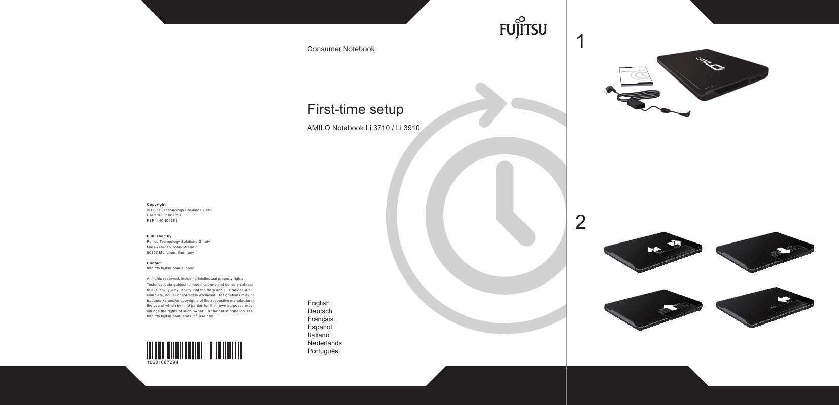 Guide utilisation FUJITSU AMILO LI 3710  de la marque FUJITSU