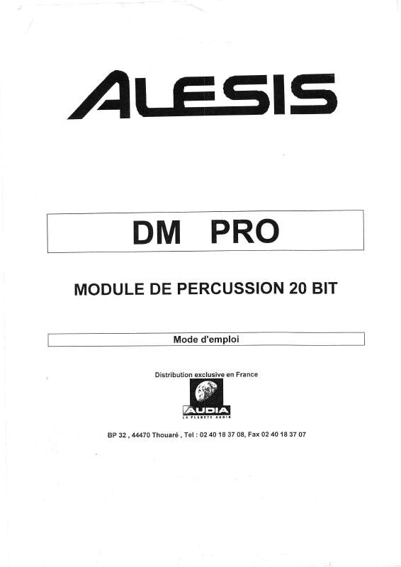 Guide utilisation  ALESIS DM PRO  de la marque ALESIS