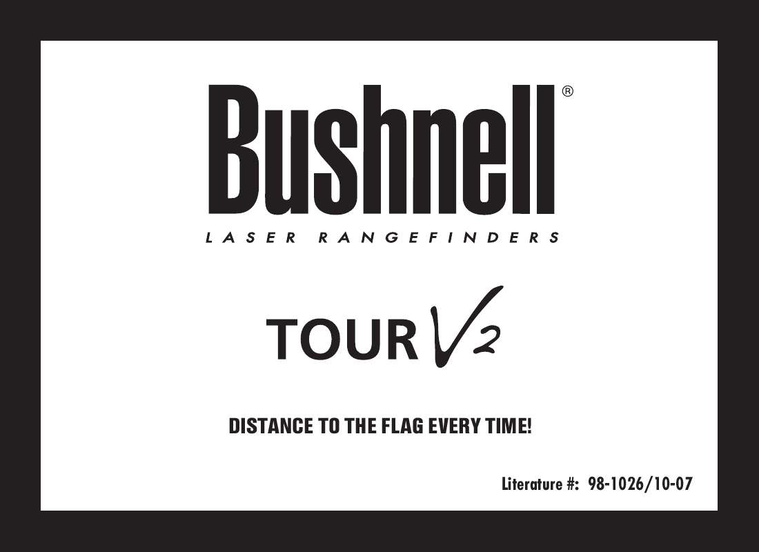 Guide utilisation BUSHNELL TOUR V2  de la marque BUSHNELL