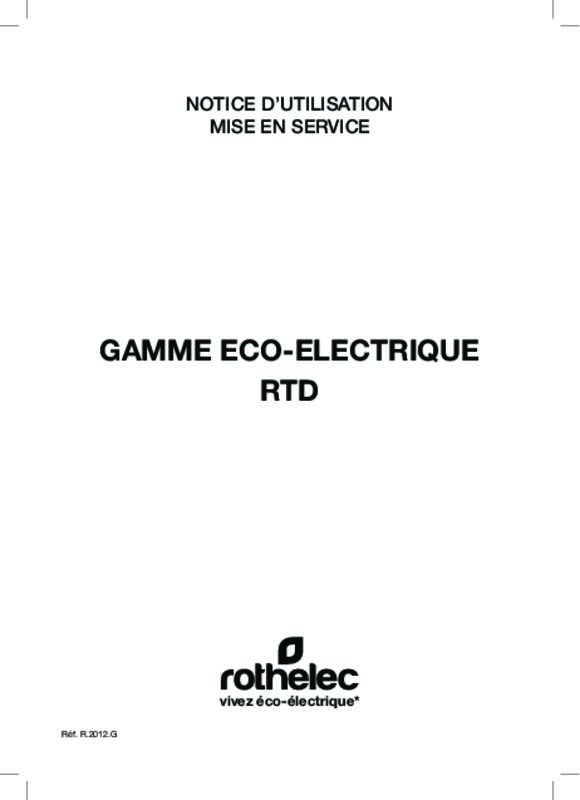Guide utilisation  ROTHELEC ECO-ELECTRIQUE R2012G  de la marque ROTHELEC