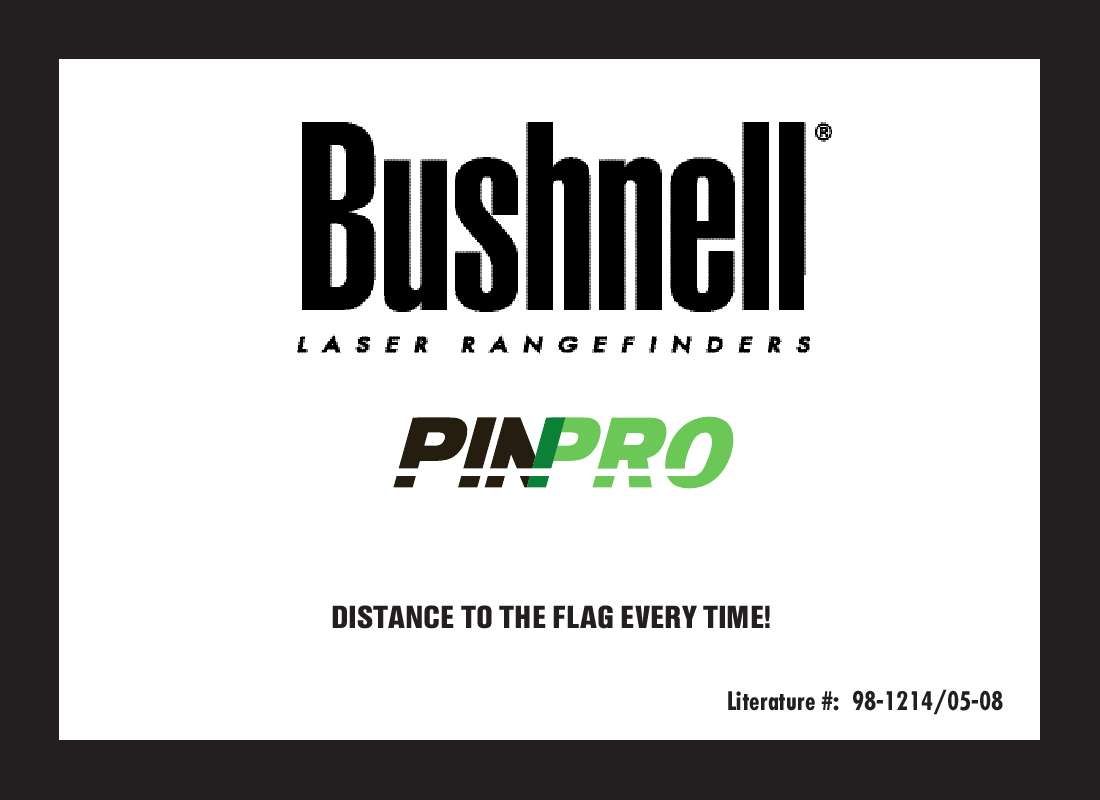Guide utilisation BUSHNELL PINPRO  de la marque BUSHNELL