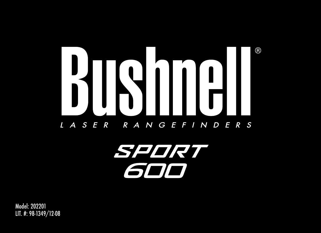Guide utilisation BUSHNELL SPORT 600  de la marque BUSHNELL
