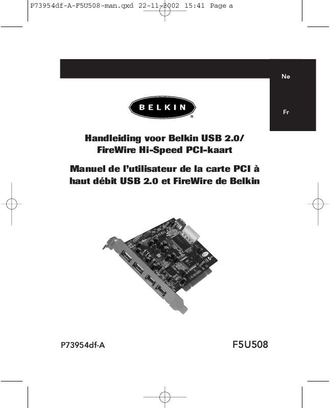 Guide utilisation  BELKIN F5U508  de la marque BELKIN