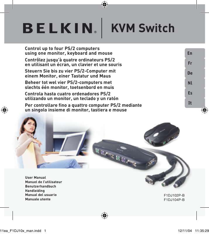 Guide utilisation  BELKIN SWITCH KVM À 2 PORTS #F1DJ102PEA  de la marque BELKIN